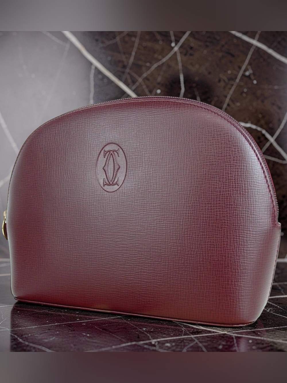 Cartier Must Line Leather Cosmetic Bag- Bordeaux 😍❤️